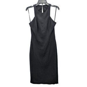 Lauren Ralph Lauren Halter Midi Dress Women Size 6 Cut Out Office Sophisticated